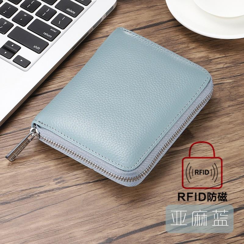 Мужской кожаный держатель для карт и кошелек с защитой от RFID и отделением для паспорта из натуральной коровьей кожи, многослотовый органайзер, для повседневного использования