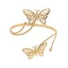Open Arm Bracelet Adjustable Hollow Out Butterfly Shape Solid Color Flower Decor Anti-slip Lady Prom Party Cosplay Performance Jewelry