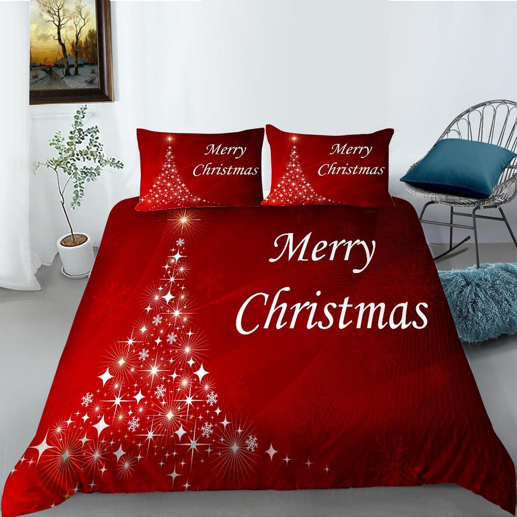Christmas Bedding Set Christmas Luxury Duvet and Pillow Case 2 Pieces/3 Pieces AU240 * 270 Extra Large Home Bedding Set