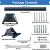 Металлический набор кронштейнов для крыши для Starlink Gen 3 и Gen 4/4X Адаптер Прочная опорная труба Регулируемое основание крепления для тарелки Starlink V3/V4