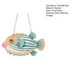 Wooden Fish Hanging Sign Vintage Nautical Coastal Wall Art Rustic Clownfish Beach Ornament for Home Lake House Bathroom Bedroom