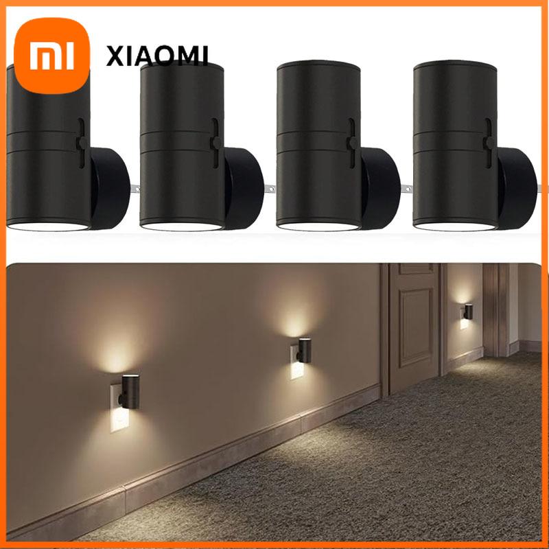Xiaomi Ночник Настенный Вставляемый в Розетку Датчик Сумерек до Рассвета Мягкий Белый Свет Регулируемая Яркость Подходит для Коридоров и Лестниц