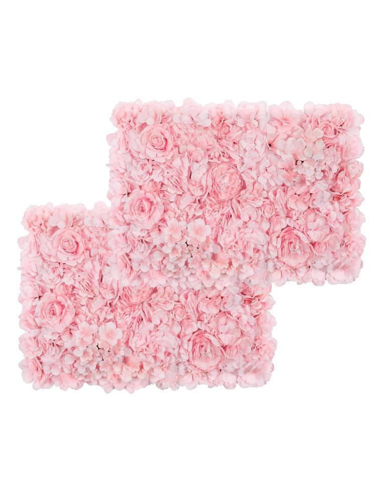 40*60 см Цветочный настенный коврик Искусственные цветочные настенные панели Шелковые розовые гортензиевые цветочные панели для фона Свадебная вечеринка настенное украшение