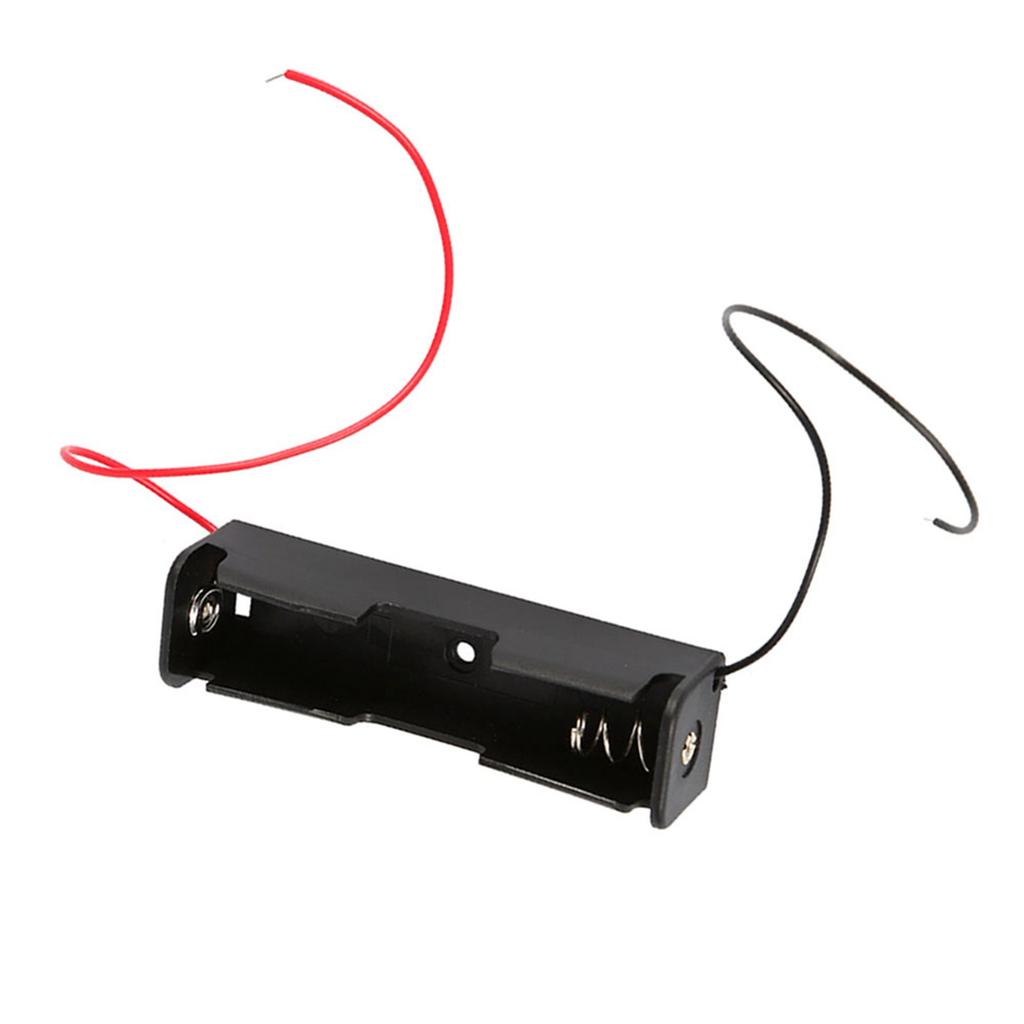 5pcs Plastic Battery Holder Storage Box Case for 1x 18650 Battery With Wire Leads