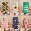 Cases For OPPO F9 F11 F15 F17 F21S F19S Find X5 Lite Pro Cover Sunflower Butterfly Daisy Matte Soft Silicone Protective Phone Bag For OPPO Bumper