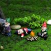 1 Set Personality Garden Decoration Dwarfs Resin Crafts Micro Landscape Scene Set Decoration