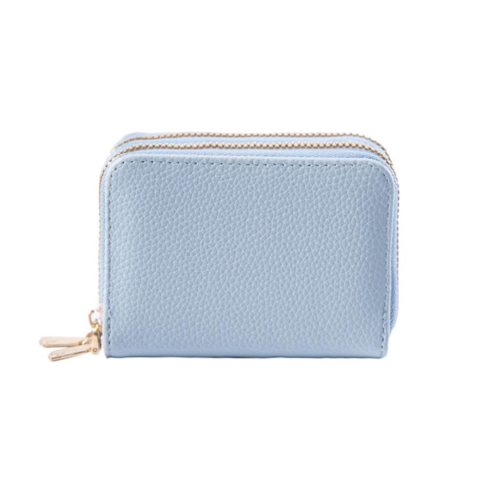 Двухслойная женская сумка для документов на молнии, многофункциональная и с несколькими отделениями для удостоверения личности