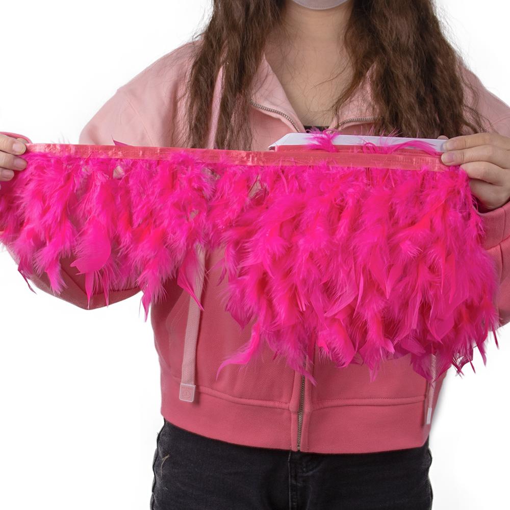 Разноцветная натуральная отделка из перьев индейки, лента из перьев марабу, украшение для свадебного платья, юбки, шитье, рукоделие 10-15 см