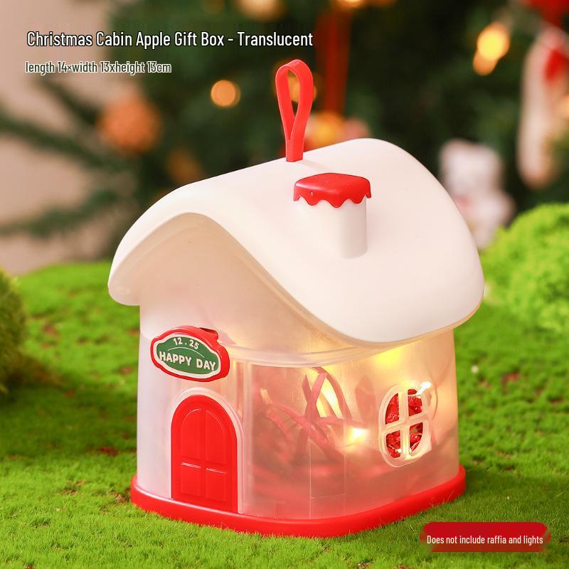 Рождественский Вечер Яблочная Подарочная Коробка - Креативная Упаковка для Конфет в Виде Маленького Домика для Детей