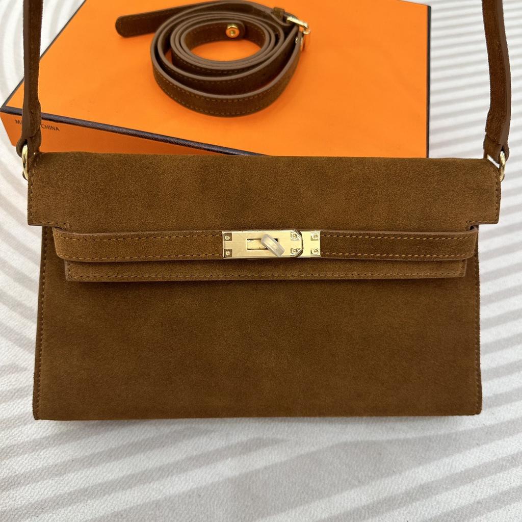 Leather Lower Back Bag Mountain Goat Thread Handbag Single Leather Strap Cross-Functional Bag Fashion Casual Handbag Womens Bag