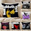 B-Black Sabbath Чехол для подушки Банда Пылезащитный Наволочка Невидимая молния Шелковистый короткий плюш Наволочка для диванной подушки
