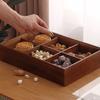 Stylish Candy Box Elegant Wood Dry Fruit Container with Cover for Living Room Elegant Snack Organizer for Household Use
