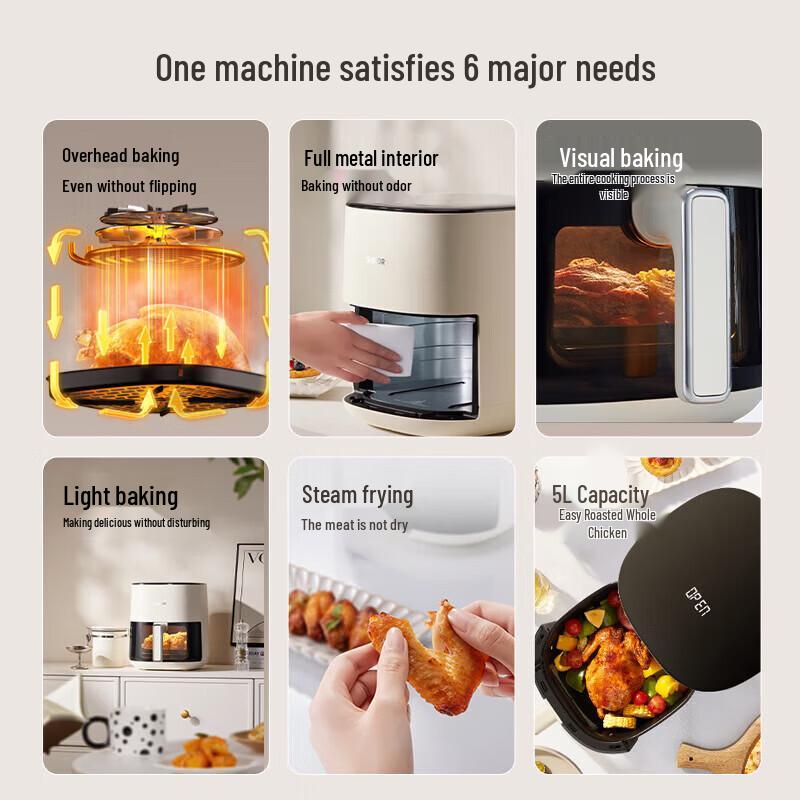 Supor 5L Multi-Function Steam Air Fryer Oven CN plug (adapter included)