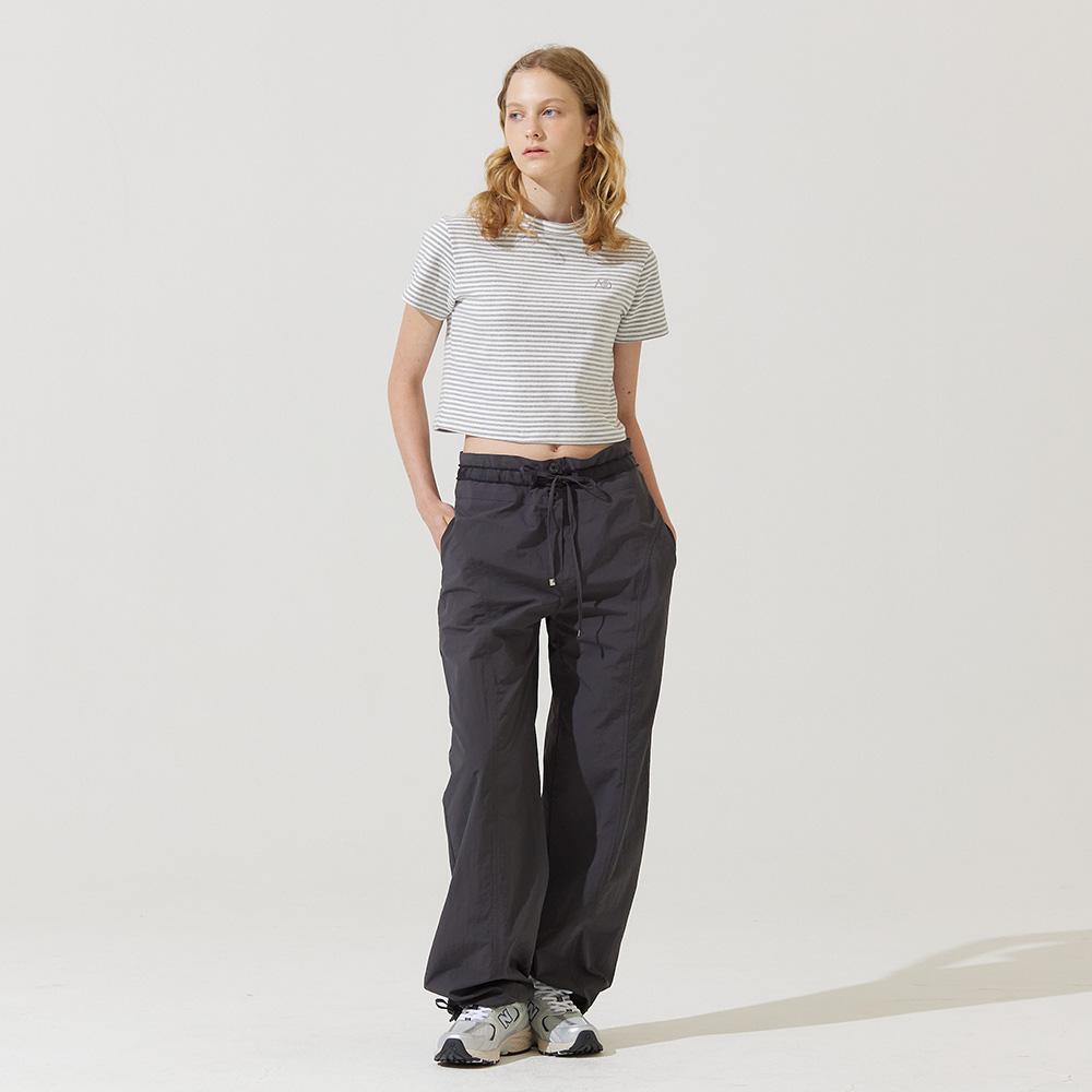 ADAUL Tab-To-Pocket String Wide Pants - Charcoal