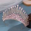 Bridal Rhinestone-Tiara Elegant Alloy Crown Headpiece for Wedding Stage Performance