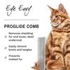 Eye Envy ProGlide Cat Comb for Long Haired Cats Comb Removes Undercoat and Excess Hair Removes Tangles and Knots Prevents Mat Fur Dual Tooth Comb