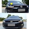 Подходит для аксессуаров VW Goft 7 2014 2015 2016 2017 Фара бровь веко крышка декоративная отделка глянцевый черный карбон