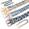 25/120Cm Adjustable Metal Bag Chain For Braided Denim Shoulder Crossbody Handbag Strap Diy Handmade Detachable Straps