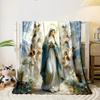 Our Lady of Guadalupe Angels Halo Blanket  Printed Blanket for Living Room Bed Couch lunch break Soft Cozy Blanket for Friend's festival Gift