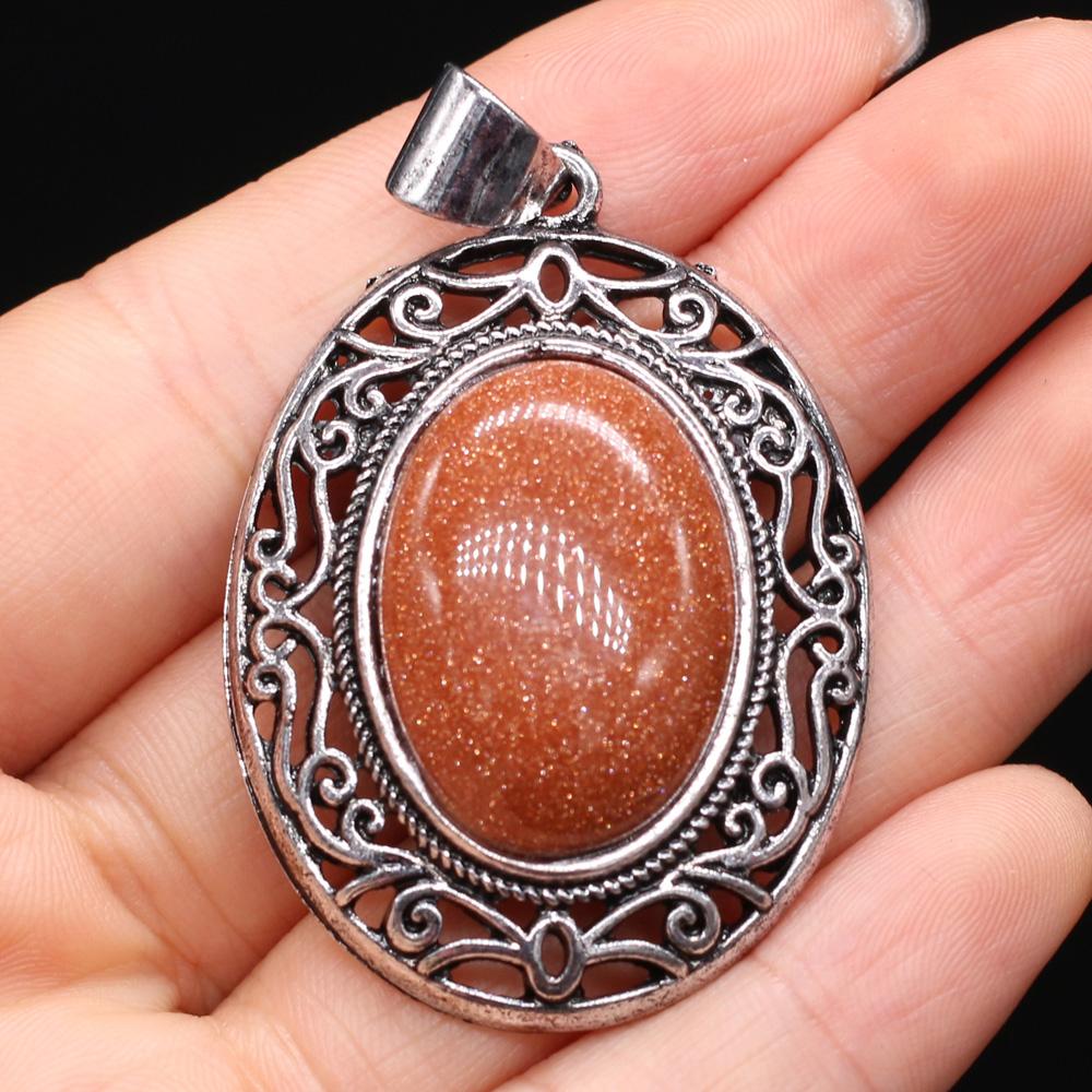Кулон из натурального камня в форме яйца, полудрагоценный кружевной кулон для изготовления ювелирных изделий, ожерелье, браслет, аксессуар
