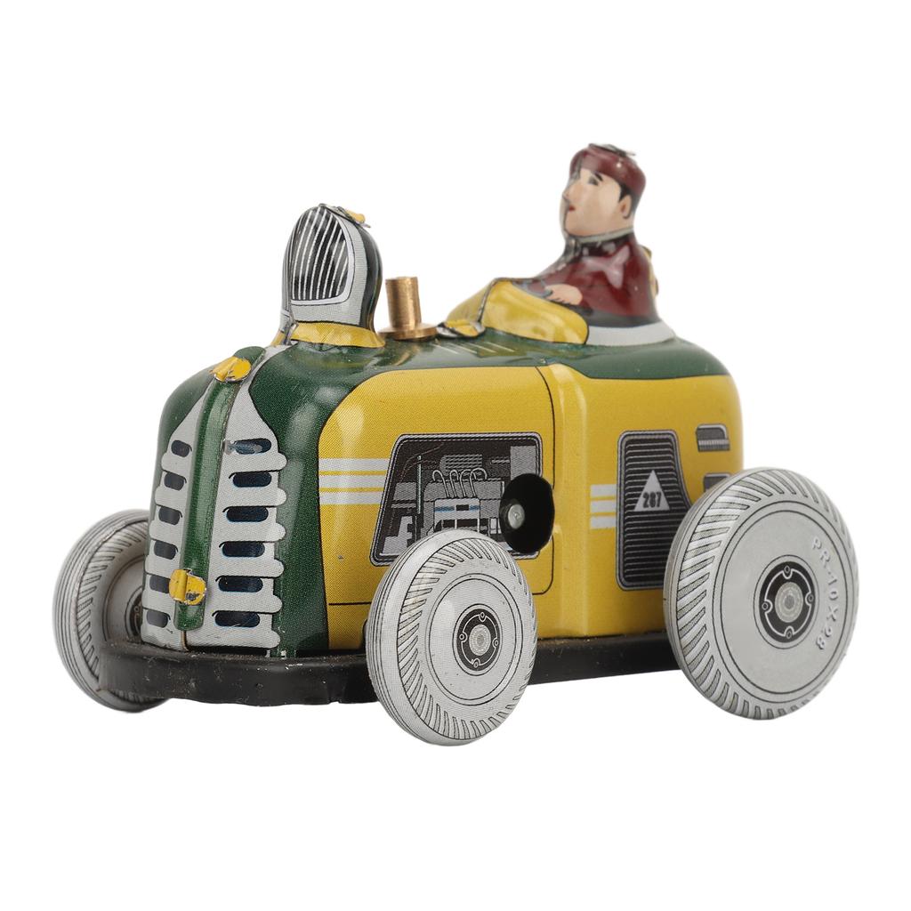 Wind Up Vintage Car Toy Iron Clockwork Retro Car Model Figure Photography Prop Decoration for