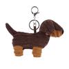 Apricot Lamb Dachshund Dog Cute Soft Keychain Plush Toy, Perfect for Boys and Girls, Fits Kids Backpacks and Purses, 14cm