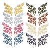 1 Pair Gold Silver Color Patches Ethnic Totem Sew Iron On Badges Fabric Embroidered Appliques For Clothes DIY Craft Decoration
