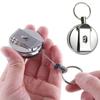 Держатель для бейджа из нержавеющей стали, выдвижное кольцо для ремня, брелок для ключей