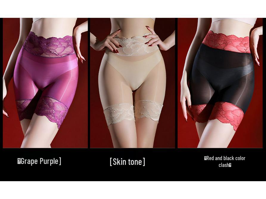 Очаровательные кружевные шелковистые прозрачные чулки-трусики средней посадки для мужчин и женщин