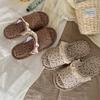 Модные женские хлопковые тапочки Весна Осень Домашние Винтажные Тапочки на одно слово Модные кружевные Уличные Легкие Удобные Повседневные Туфли