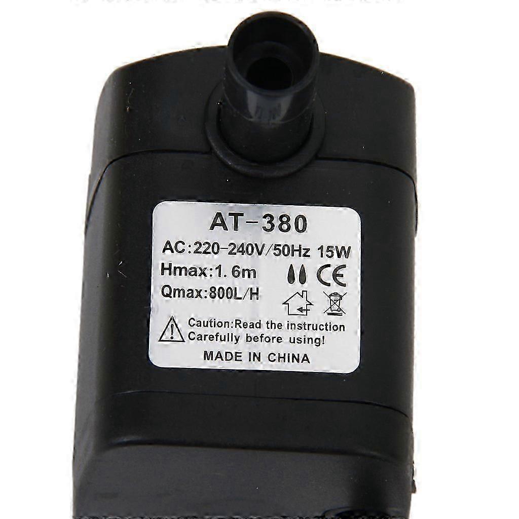 AC 220-240V 15W Погружной насос Водяной насос Фонтан Насос для пруда Аквариум с вилкой европейского стандарта