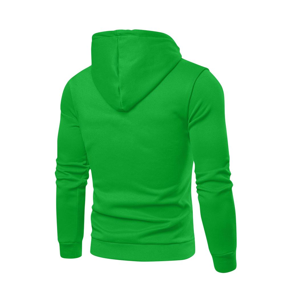 Мужская повседневная спортивная толстовка с капюшоном и карманом, с рождественским принтом, с длинным рукавом