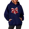Women's Sweatshirts O-neck Long Sleeve Christmas Printed Top Solid Color Hoodie