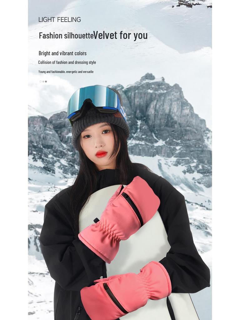 Waterproof Warm Ski Gloves for Men & Women - Winter Outdoor Mountaineering & Cold-Proof Gear