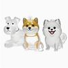 Dog Shape Pet Hair Keychain Transparent Puppy Pendants Cartoon Dog Hair Storage Box  Backpack