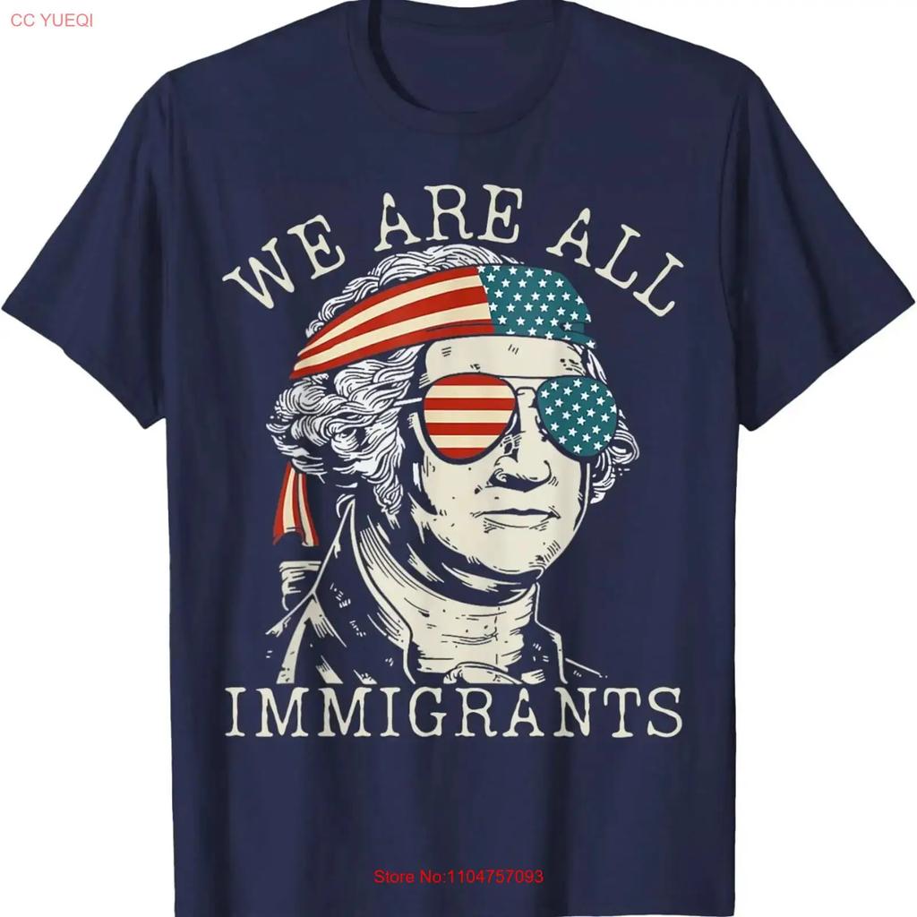 We Are All Immigrants Support Immigration Funny No Kings T Shirt vintage Washed Stretched Unisex fashion streetwear Comfortable