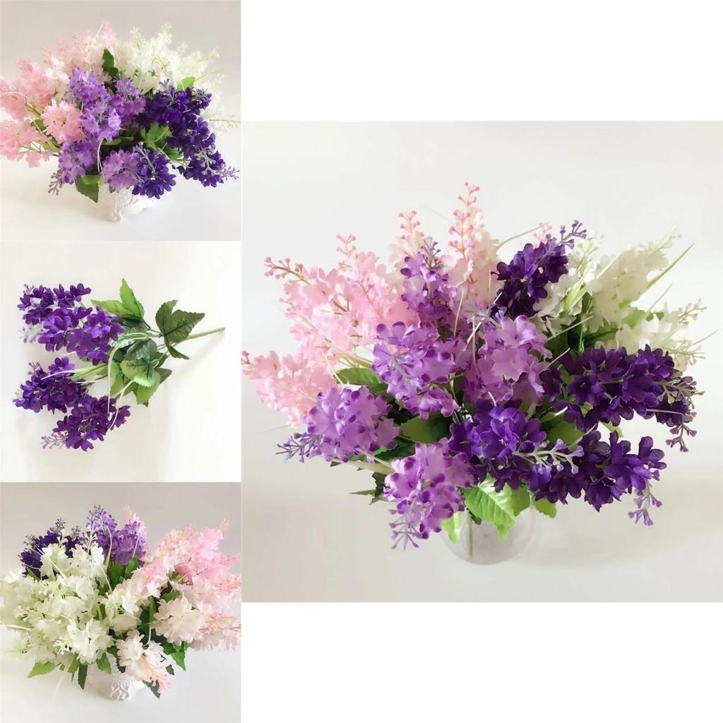 Charming 5 Heads Artificial Hyacinth Fake Silk Flowers Bouquet For Lovely Home And Event Decor