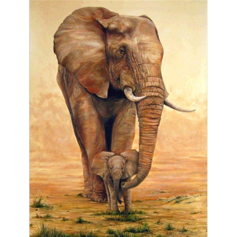 5D Diamond Painting Kit Peacock Elephant Animal Mosaic DIY Dandelion Diamond Embroidery Rhinestone Home Decoration