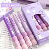 4PCS/Set Stationery Set Gel Pen Soft Touch Grip Neutral Pen Writing Tool  Students Gift