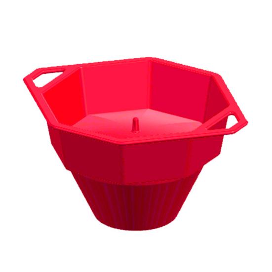 Силиконовая складная миска для попкорна в микроволновке с ручкой на крышке, экологически чистая, безотходная, высокая температура