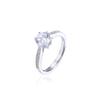 Lindon Classic 925 Sterling Silver Zircon Ring Ladies Jewelry Wedding Promise Party Gift