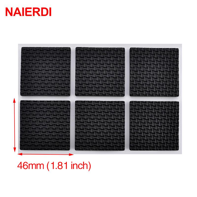 Rubber Pads For Chair Legs 1-24pcs Anti Slip Mat Bumper Damper Non-Slip Round Square Self Adhesive Table Feet Protector Hardware