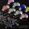 1 Box Aurora Iridescent Mermaid Bubble Beads Mixed Size Nail Beads Nail Jewelry Nail Art Decoration