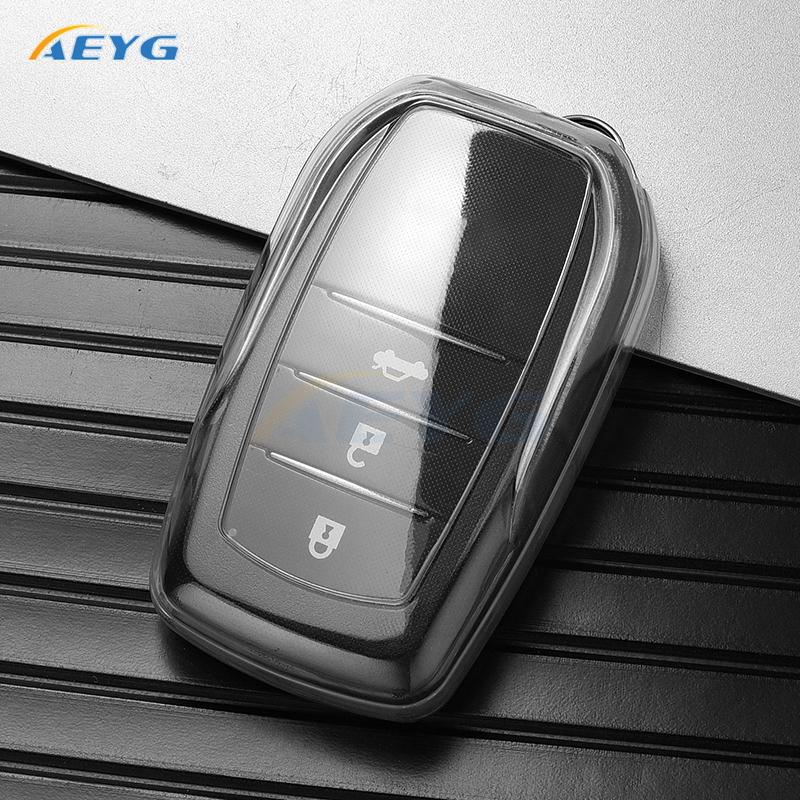 ТПУ Чехол для ключа автомобиля Крышка Брелок Для Toyota CHR Hilux Fortuner Land Cruiser 200 Camry Corolla Crown RAV4 Highlander Брелок