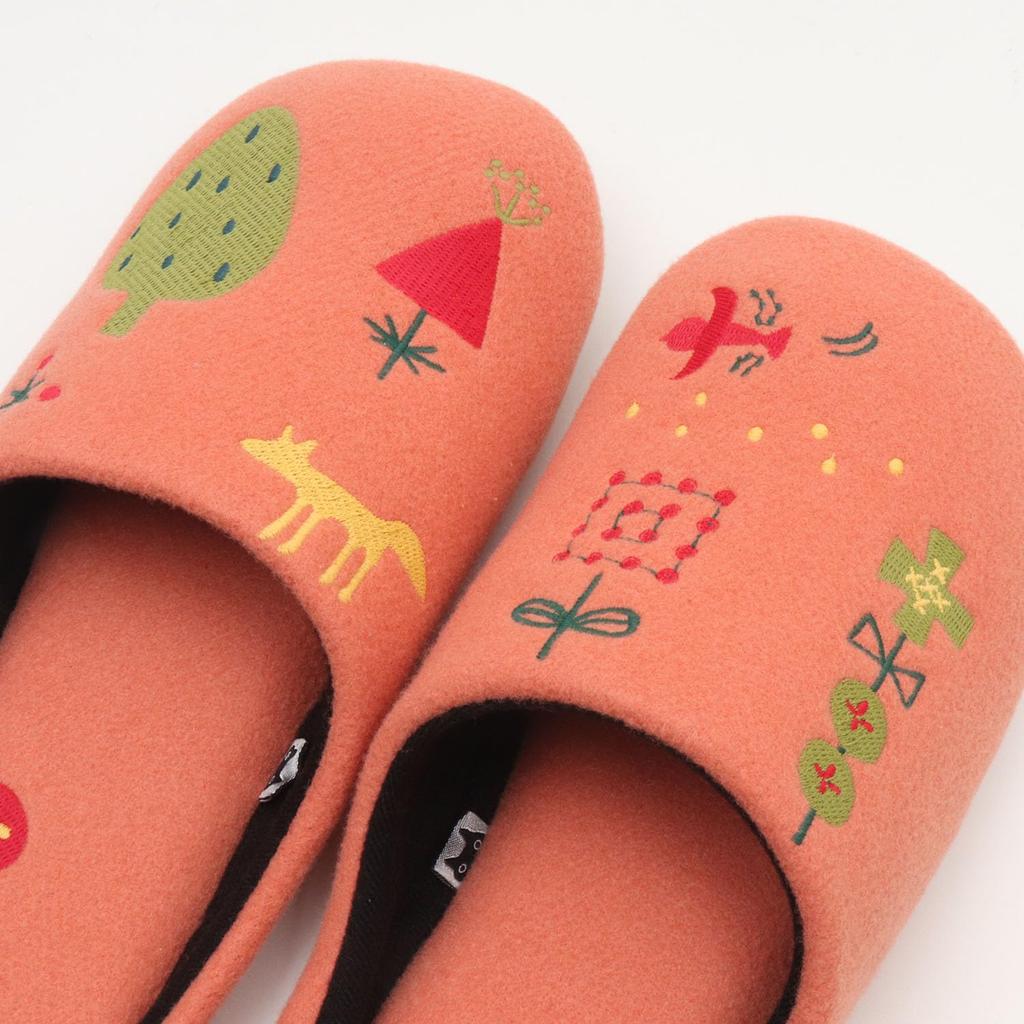 ATSUKO MATANO Размер M Комнатные милые тапочки "Маленький лес", [Ацуко Матано, Обувь, Стильные] (розовый)