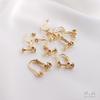 14K Gold-Filled Non-Piercing Screw-On Ear Clips, Color-Preserving DIY Handmade Jewelry Materials