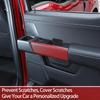 Interior Upgrade Accessories Rear Door Inner Handle Panel Trim Cover Sticker Protector for Ford F150 Raptor 2021 2022 2023 2024 2025 Red Carbon Fiber