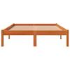 Solid Wood Bed without Mattress Wax Brown 140x200 cm Pine Wood