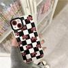 Zhitai Leather Checkerboard Case for iPhone 11/13 Pro Max/14, Bow Design