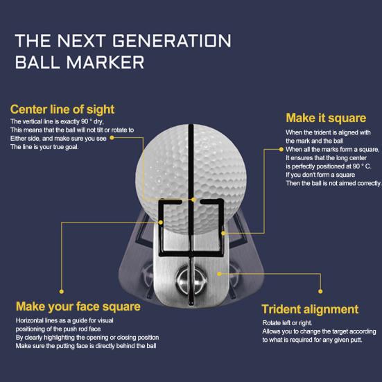 Golf Putter Alignment Aid Kit Golf Ball Marker Lightweight Portable Golf Putting Accuracy Marker Training Tool